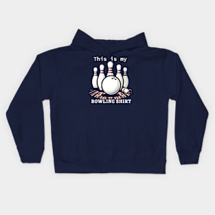 This is my bowling tshirt Kids Hoodie